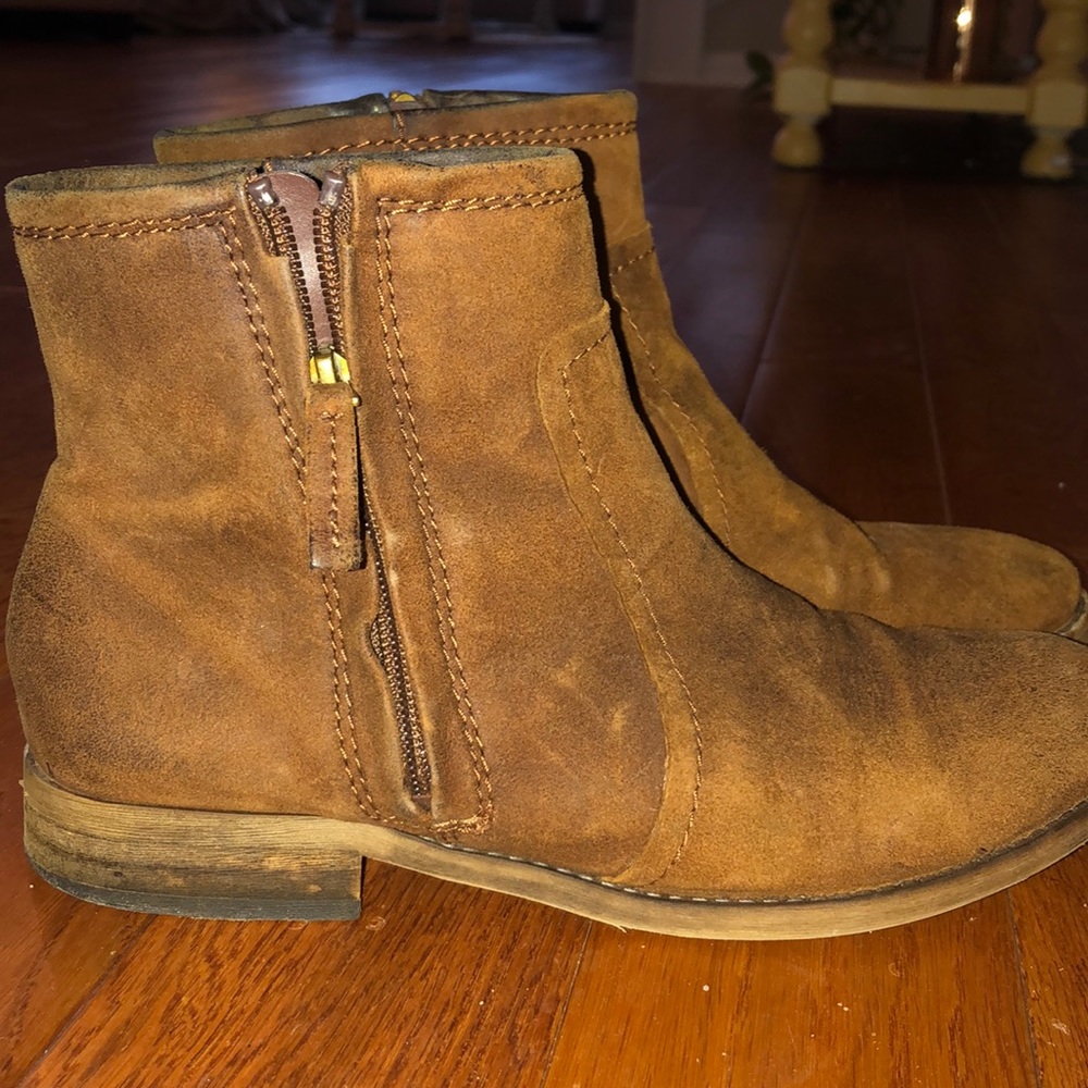 Franco Sarto suede brown booties